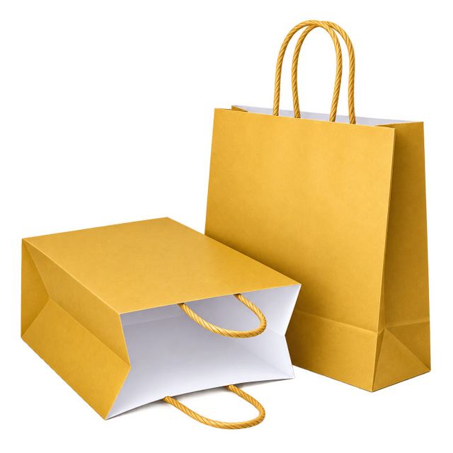 Sacola Branco Ouro e Prata