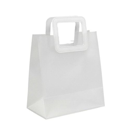 Sacola Transparente com Alça de Couro